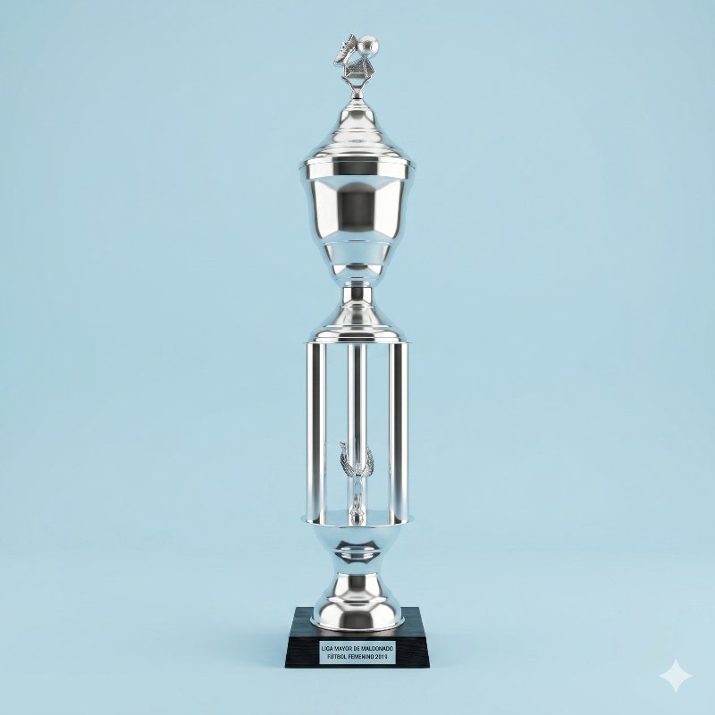 Trofeo Magna Plateada Fútbol con Columnas